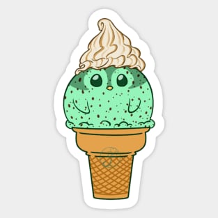 Penguinscoops - classic ice cream Sticker